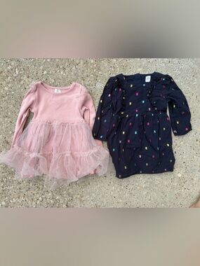 Joie Pink Tulle Dress and Gap Navy Multi-Color Print Dress